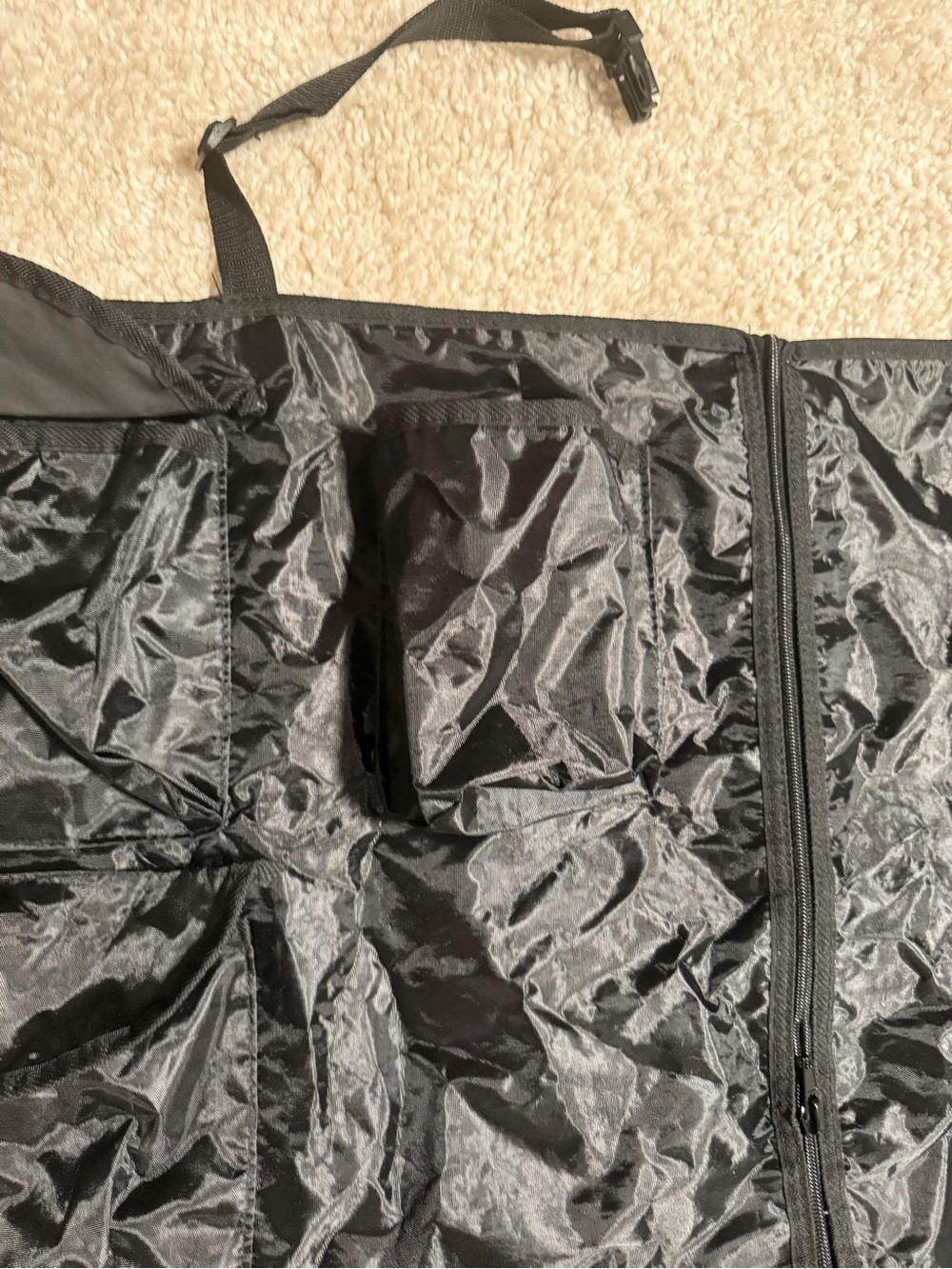 DOG WATERPROOF BLACK BACKSEAT CAR COVER WITH CLUPS AND STORAGE POCKETS - Picture 7 of 13